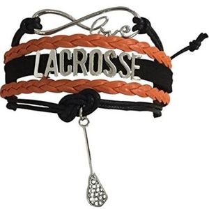 Lacrosse Bracelet - Orange & Black